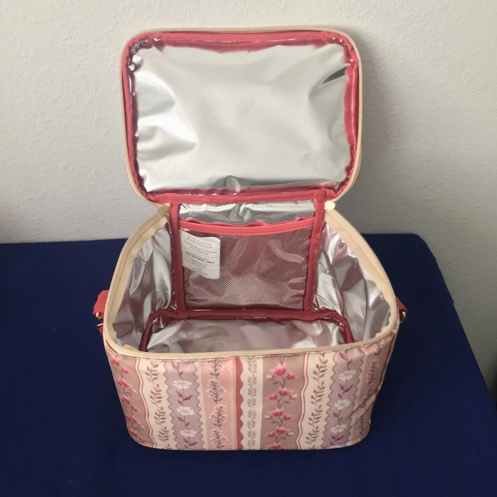 Vintage Flower and Vine Lunch Bag Set With Accessories